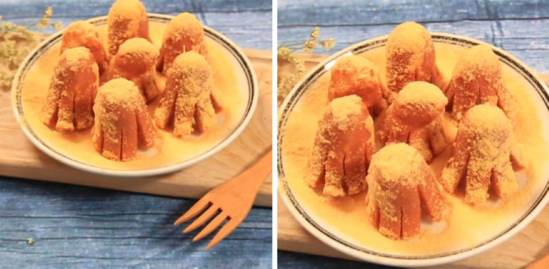 Thành phẩm xúc xích lắc phô mai thơm ngon, béo ngậy Thành phẩm xúc xích lắc phô mai thơm ngon, béo ngậy