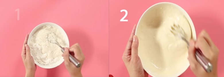 Chuẩn bị lớp bột để nhúng