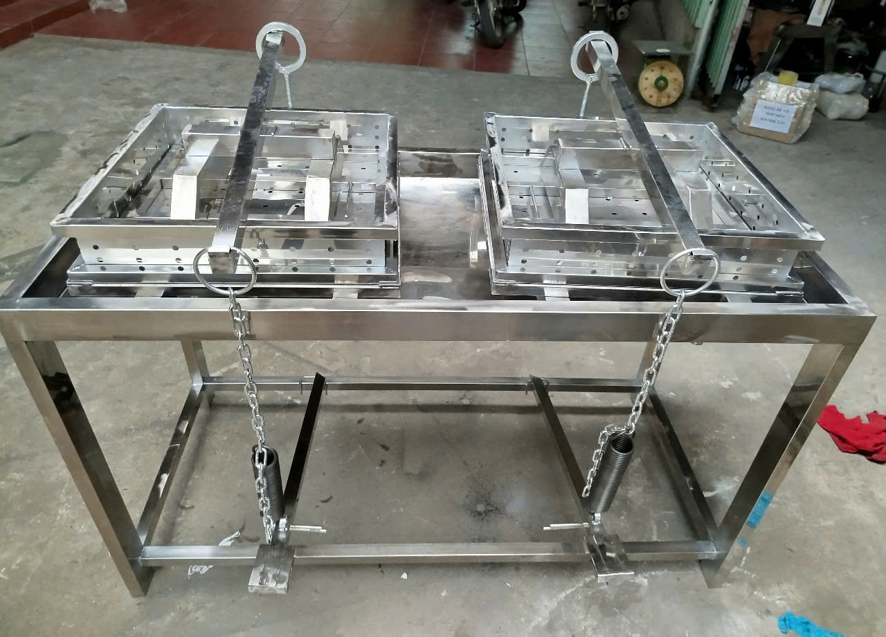 Bàn ép đậu lò so khuôn vuông 45x45