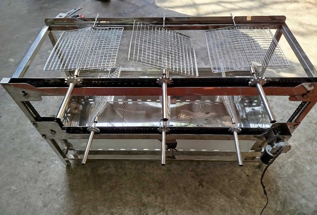 Máy nướng thịt bằng vỉ nướng tự động quay