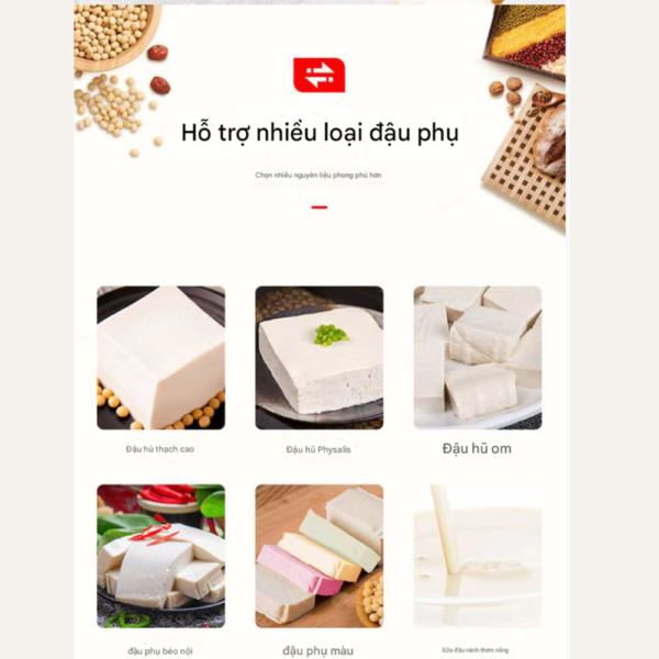 Máy làm đậu phụ liên hoàn tự động với nhiều loại